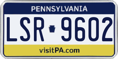 PA license plate LSR9602