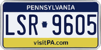 PA license plate LSR9605