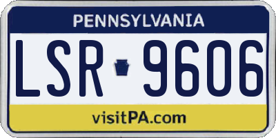 PA license plate LSR9606
