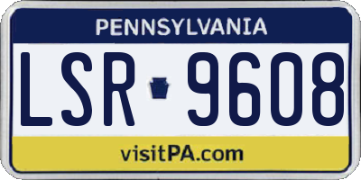 PA license plate LSR9608