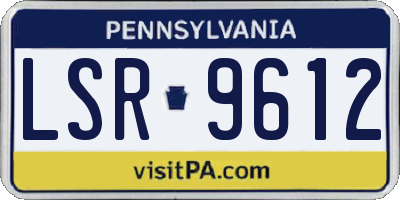 PA license plate LSR9612