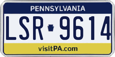 PA license plate LSR9614