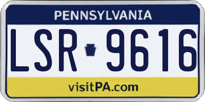 PA license plate LSR9616