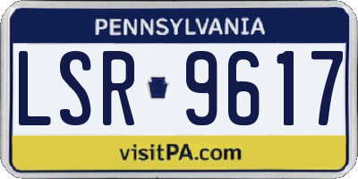 PA license plate LSR9617