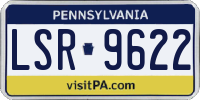 PA license plate LSR9622