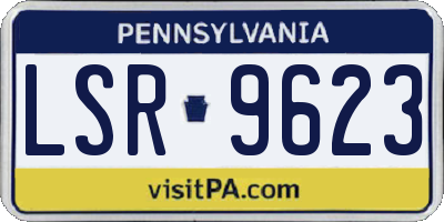 PA license plate LSR9623