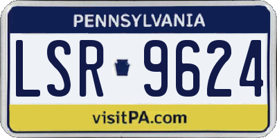 PA license plate LSR9624