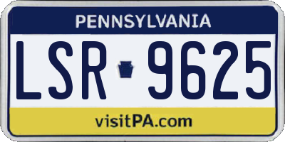 PA license plate LSR9625