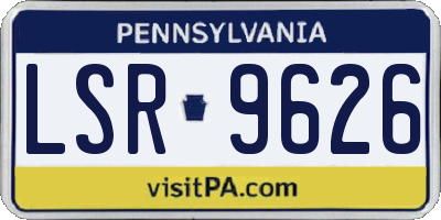 PA license plate LSR9626