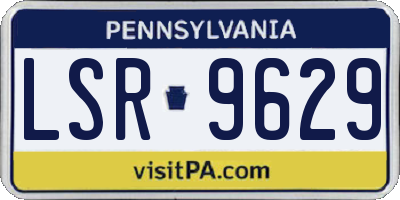 PA license plate LSR9629
