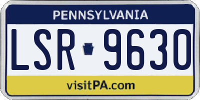 PA license plate LSR9630