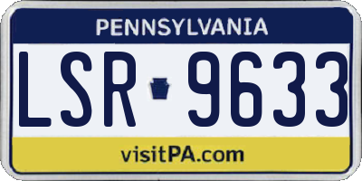 PA license plate LSR9633