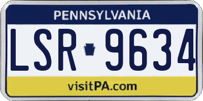 PA license plate LSR9634