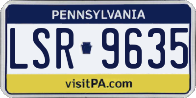 PA license plate LSR9635