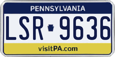 PA license plate LSR9636