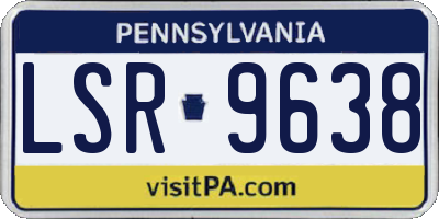 PA license plate LSR9638