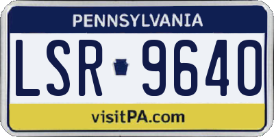 PA license plate LSR9640