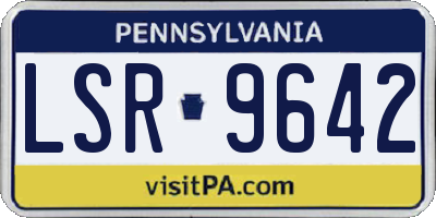 PA license plate LSR9642