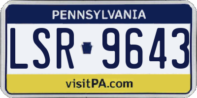 PA license plate LSR9643