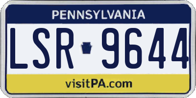 PA license plate LSR9644