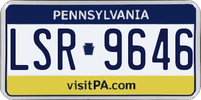 PA license plate LSR9646