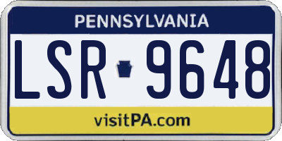 PA license plate LSR9648