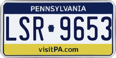 PA license plate LSR9653