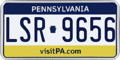 PA license plate LSR9656
