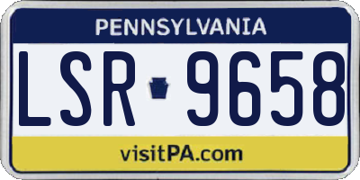 PA license plate LSR9658