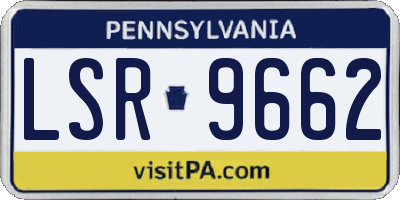 PA license plate LSR9662