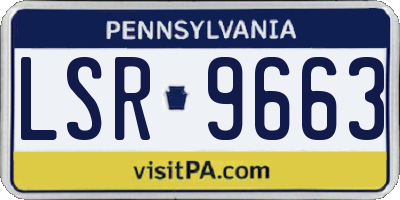 PA license plate LSR9663