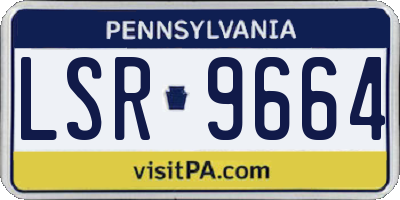 PA license plate LSR9664