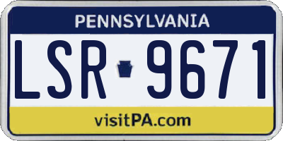 PA license plate LSR9671