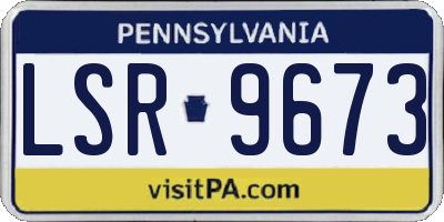 PA license plate LSR9673