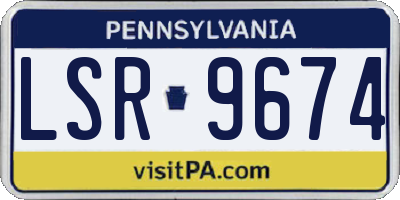PA license plate LSR9674