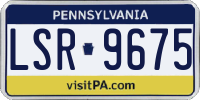 PA license plate LSR9675