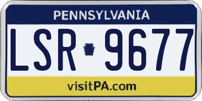 PA license plate LSR9677