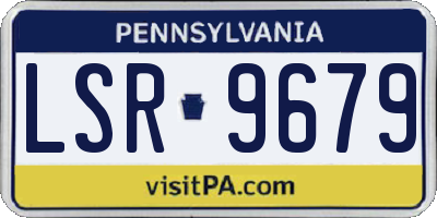 PA license plate LSR9679