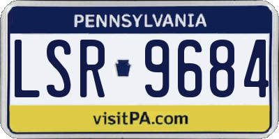 PA license plate LSR9684