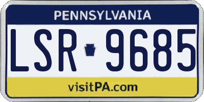 PA license plate LSR9685