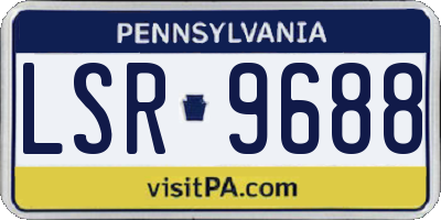 PA license plate LSR9688