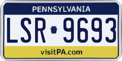 PA license plate LSR9693