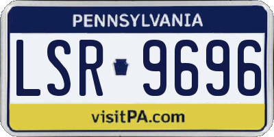 PA license plate LSR9696