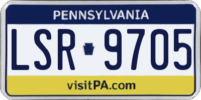 PA license plate LSR9705