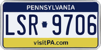 PA license plate LSR9706