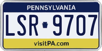 PA license plate LSR9707