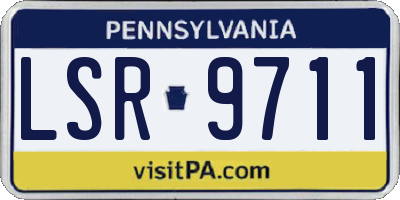PA license plate LSR9711