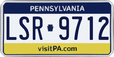 PA license plate LSR9712