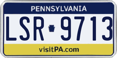 PA license plate LSR9713