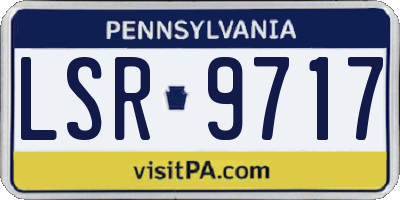 PA license plate LSR9717